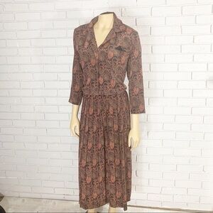 JT‎ Dress Women’s Vintage Paisley Print Dress